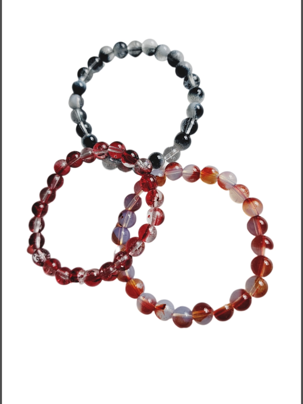 Calming Unisex Beaded Stretch Bracelets w/ Natural Stone Gemstones
